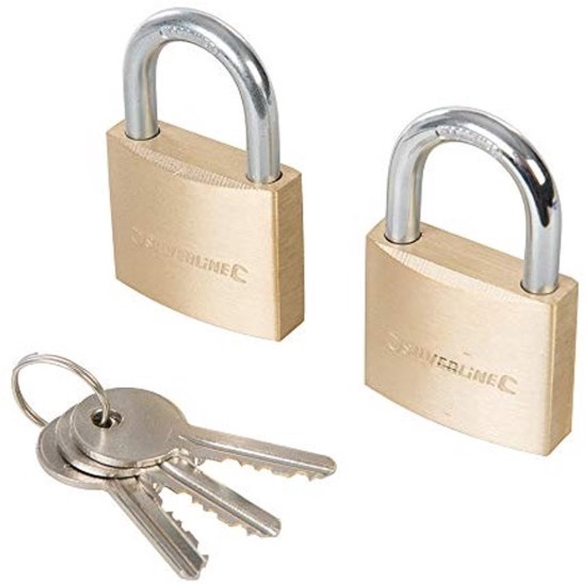 Hangsloten 2-pack 40 mm met Sleutels - Veiligheidsoplossing voor Meerdere Toegangspunten