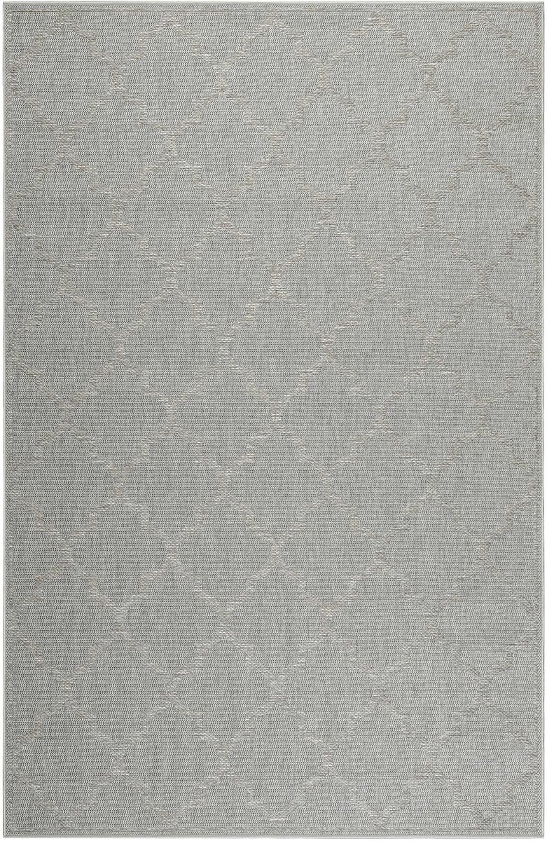 Wecon home I Moderne laagpolig tapijt/loper voor hal, eetkamer, keuken I Gleamy I WH-4630-957 I (160 x 225 cm, zilverbeige)