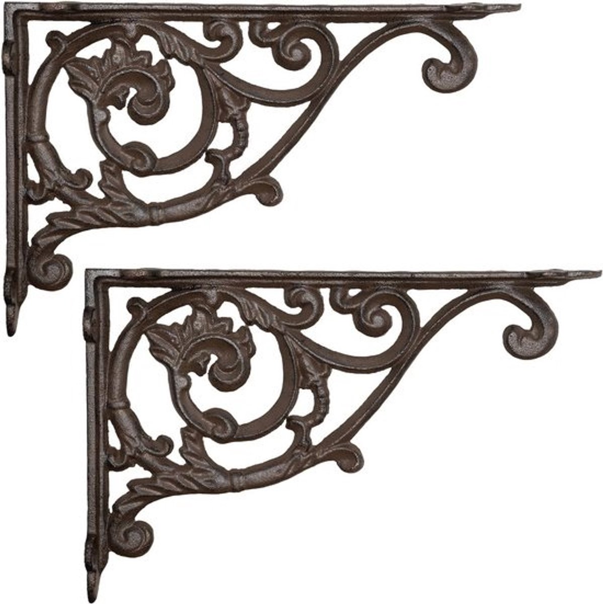 Antieke Wandhoek Hoekhouder voor Plank 22 x 33 cm - Robuuste Gietijzeren Plankdragers
