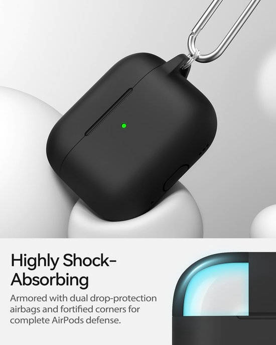 Siliconen voor AirPods Pro 3 Hoes, A10-Black — afbeelding 3
