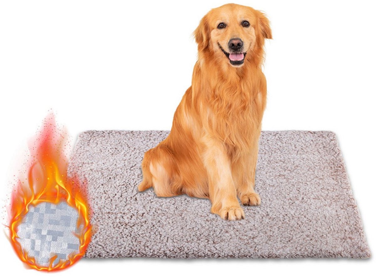 Thermo-mat voor huisdieren - XL - 60x90cm - Warmtevasthoudende mat voor huisdieren - Katten- en hondenmand - Huisdierenmat - Isolatiemat - Wasbaar en afneembaar - Hondenmand - Meet de lengte van uw huisdier op voordat u bestelt - Hondenmatras