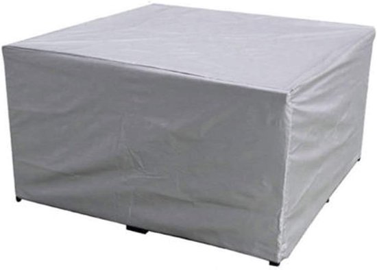 Grijze polyester hoes voor tuinmeubelen, 115x115x70cm.