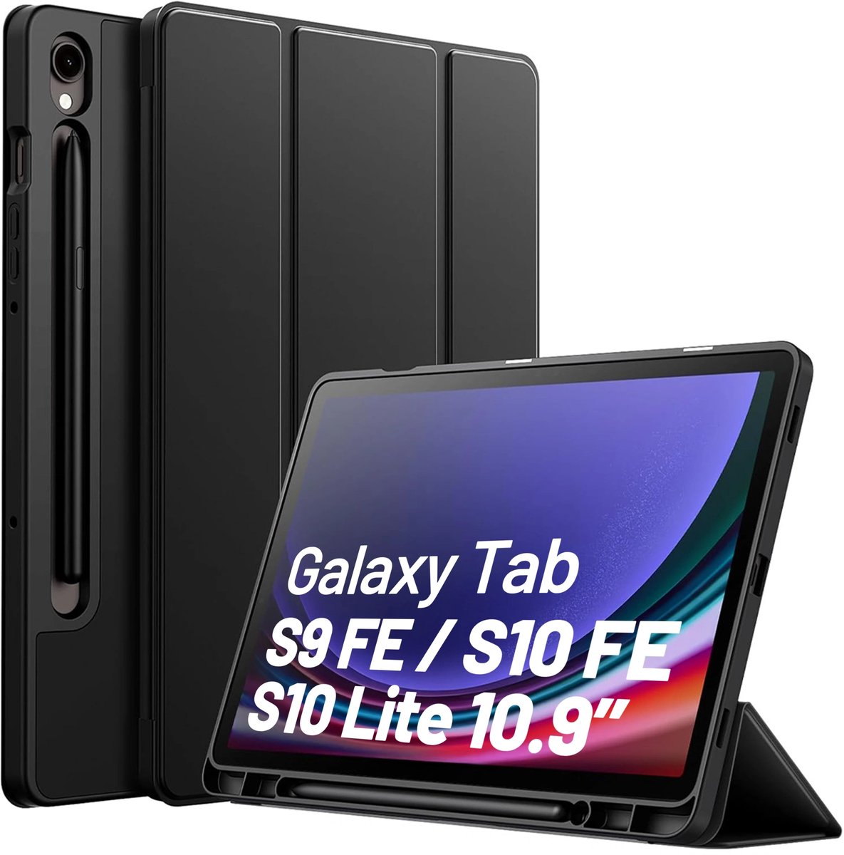 Alogy - Tablethoes BookGuard™ - Galaxy Tab S9 FE/S10 FE/S10 Lite - Met stylusvak - Zwart