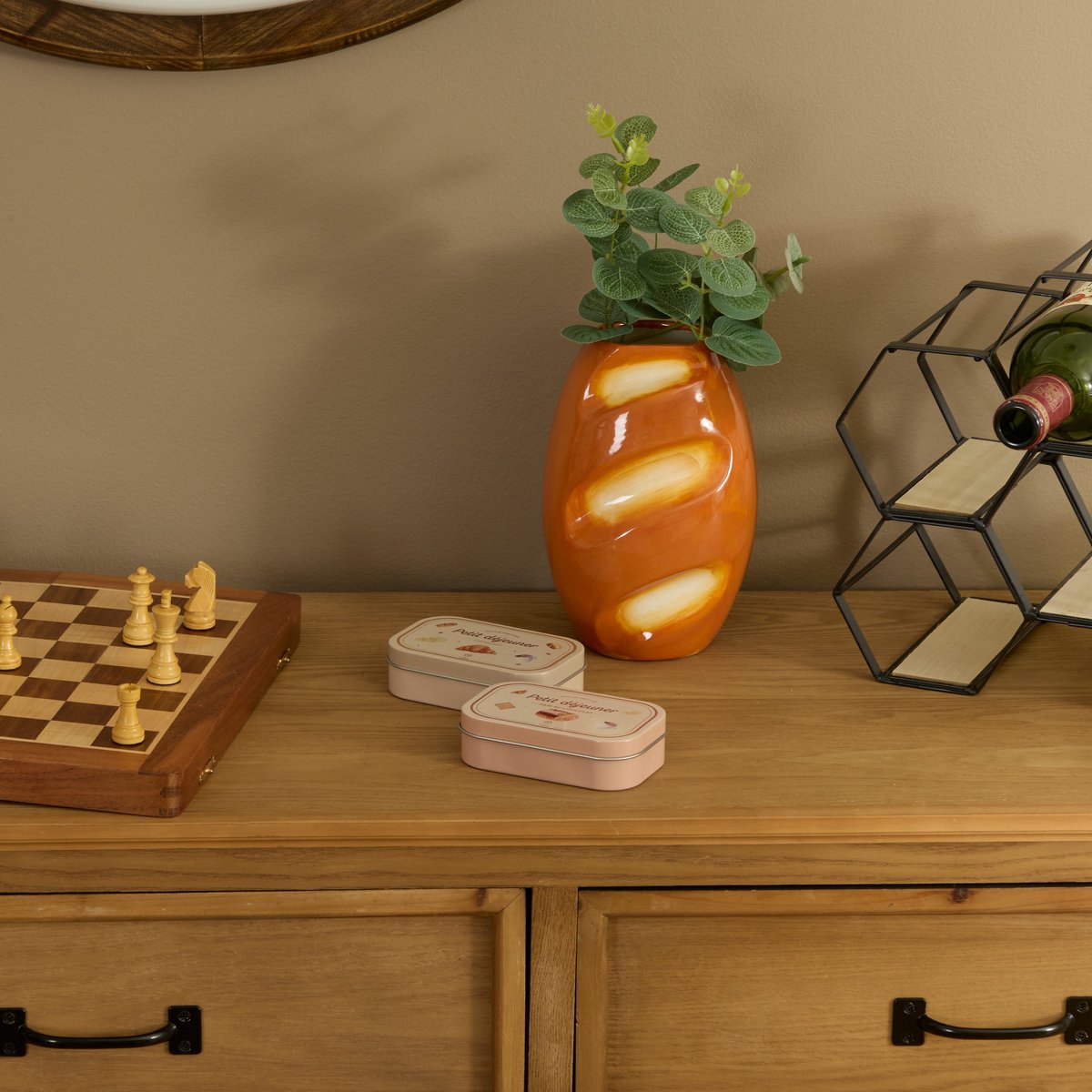Atmosphera Fra Geurkaars in Blik - 11x7x3cm - 118g - Brandtijd 7u - Croissant Beige