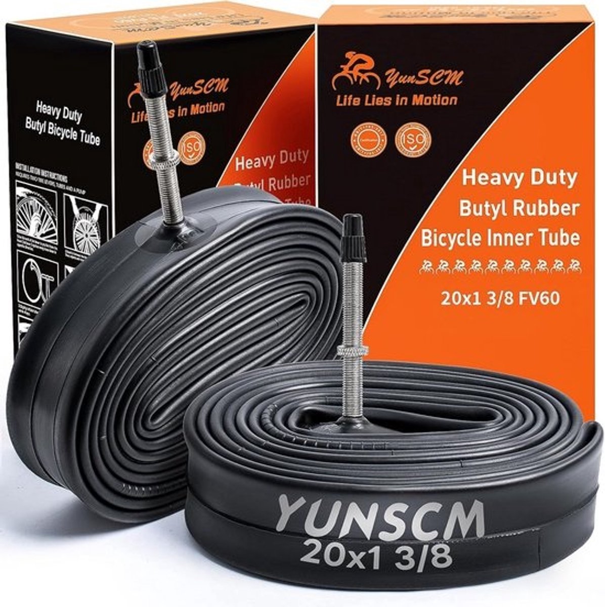 Verdikte 37-451 Binnenband 20x1 3/8 - FV60mm Ventiel - Geschikt voor Fiets 20 Inch - 2 Stuks