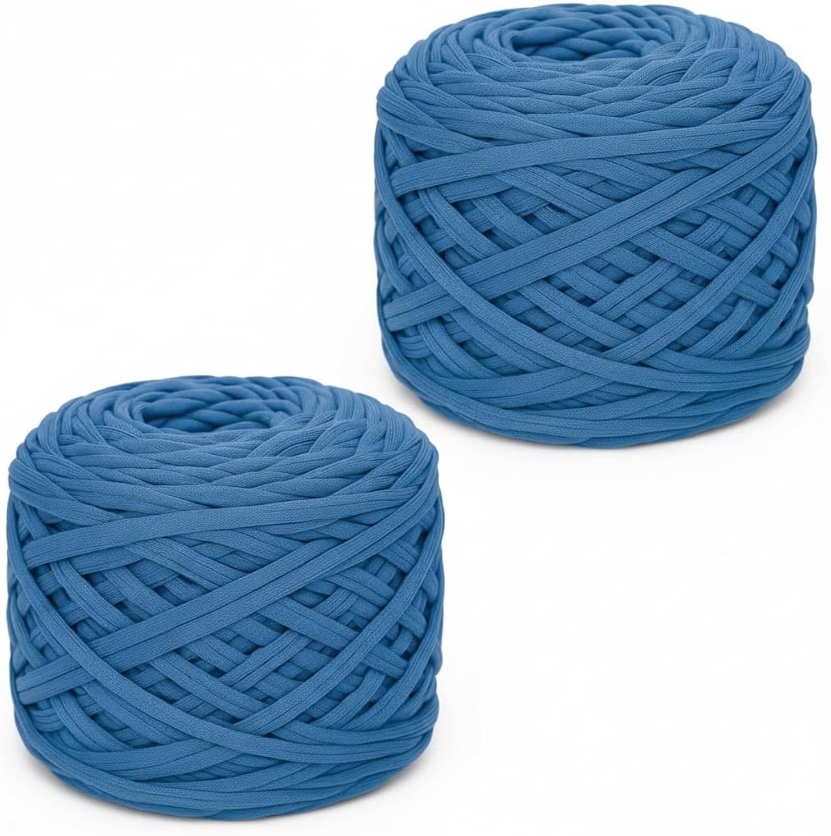 2 Pack Chunky T-shirt Yarn (diepblauw)