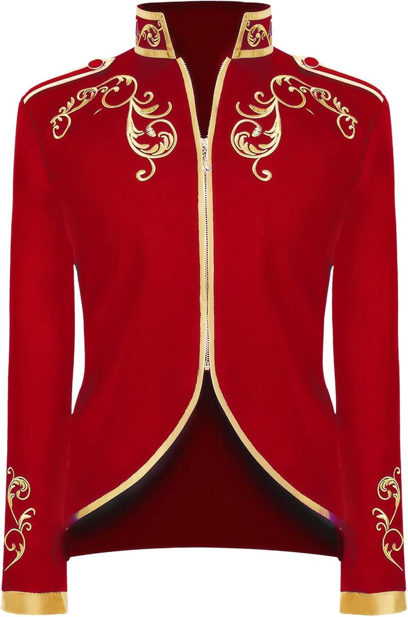 Prinskostuum voor heren, steampunk, gothic, blazer, jas, middeleeuws Victoriaanse retrokleding, Halloween, carnavalskostuum
