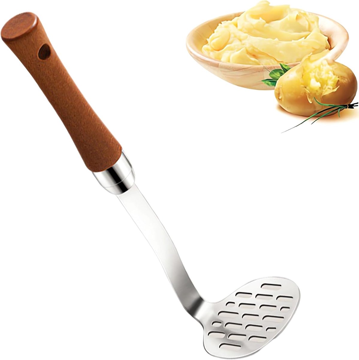 Multifunctionele keukengereedschap, handmatige aardappelpers, handmatige pers van roestvrij staal, voedselhakmolen voor aardappelpuree