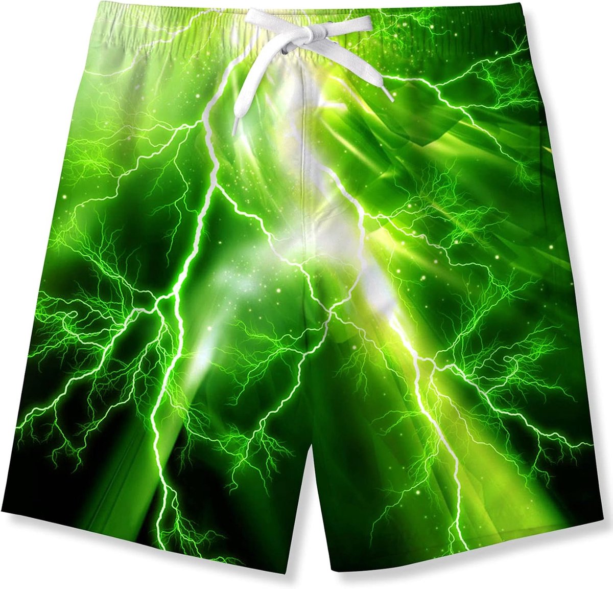 Jongens Zwembroek Grappig Gedrukt Sneldrogend Strand Board Trunks met Mesh Voering 6-14 Jaar