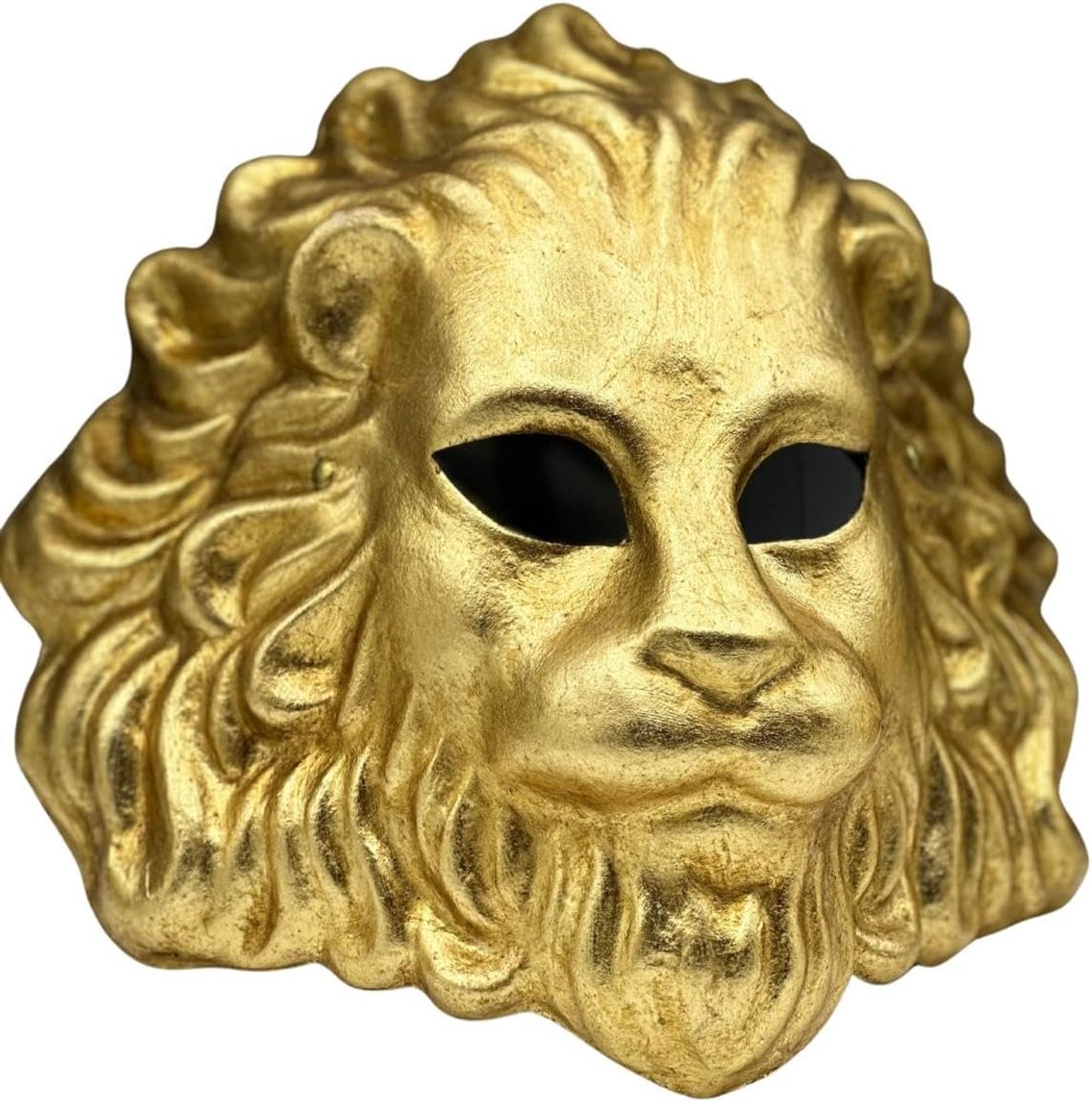 Leeuwenmasker. Draagbaar vanetiaans masker kan ook worden gebruikt als decoratiemasker. Gouden Maskerade masker - Halloween masker.