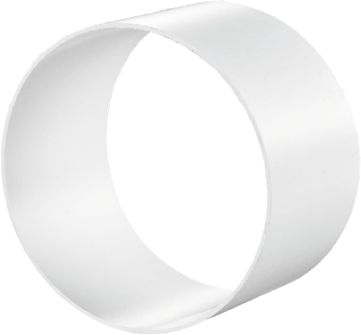 Diameter 100 mm, ventilatiebuis, verbindingsstuk voor flexibele ronde buizen, PVC, ronde buisverbinding, toevoerlucht, kanaal, ABS-kunststof, wit
