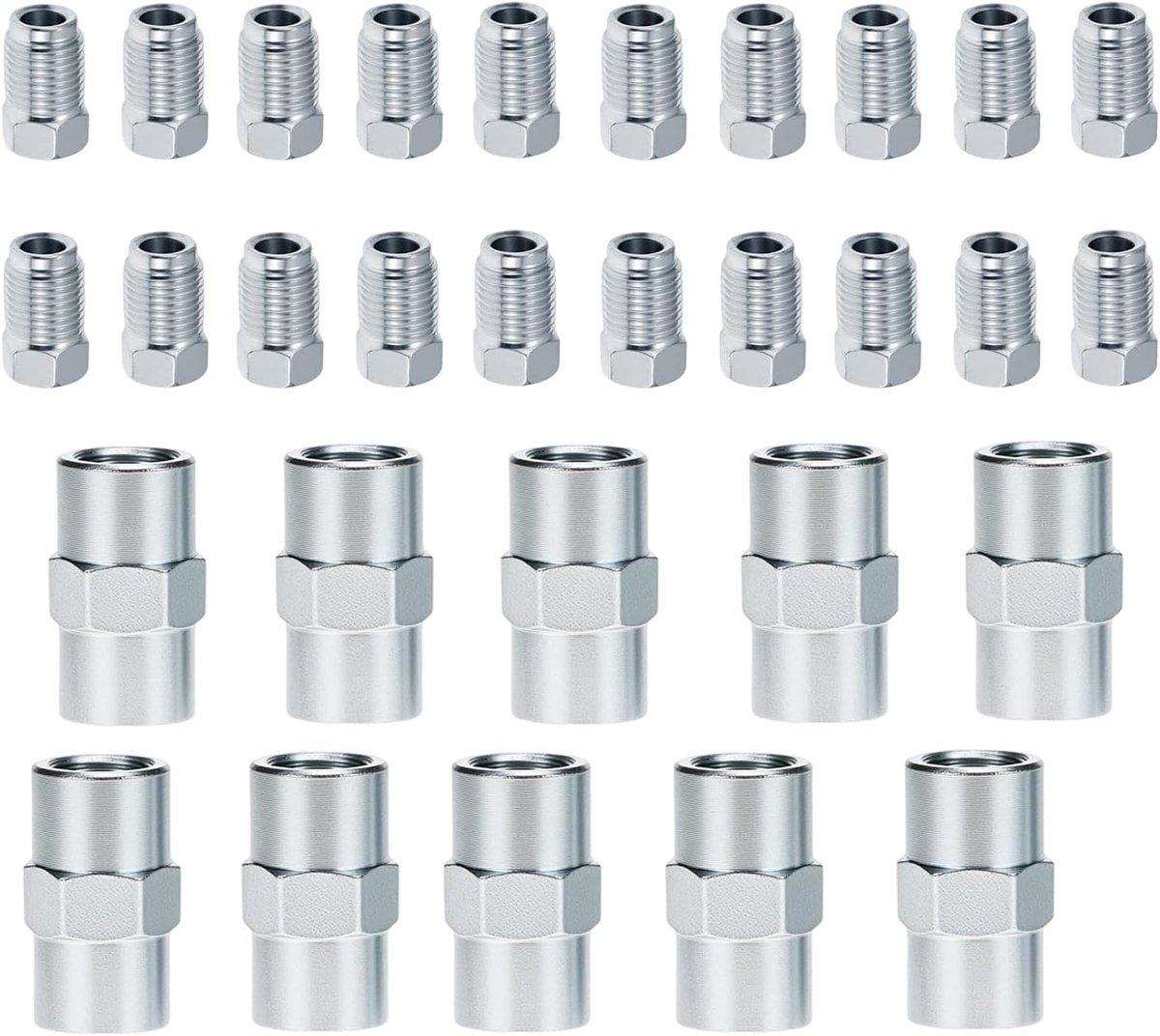 20 x schroefverbinding + 10 x connectoren M10 x 1 professionele remleidingsverbindingsset, remleidingsverbindingsset voor 4,75 mm remleiding, flens F
