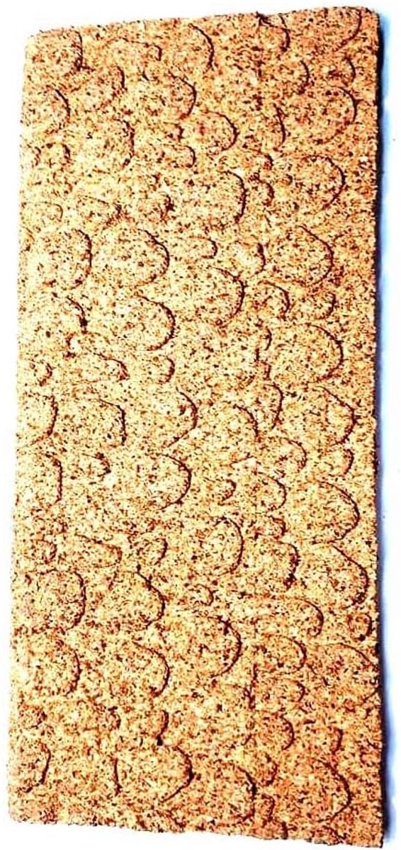 1 plaat van kurk, 11 x 25 cm, dikte 10 mm, ovale bodemplaat voor pannen om op te hangen