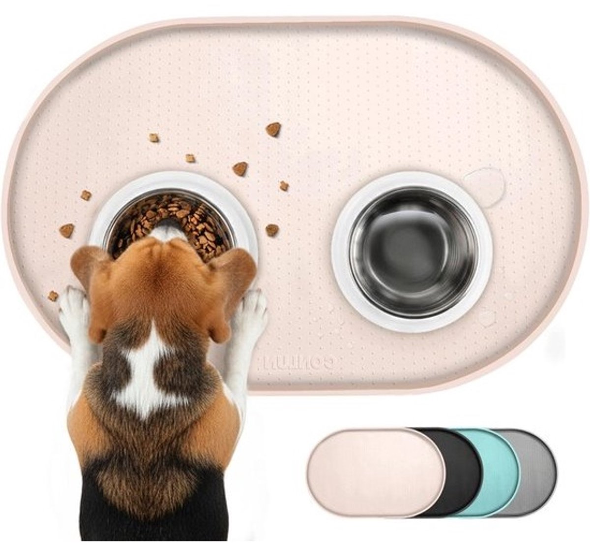 Honden- en kattenvoermat - verhoogde randen van 1,2 cm - waterdicht - BPA-vrij