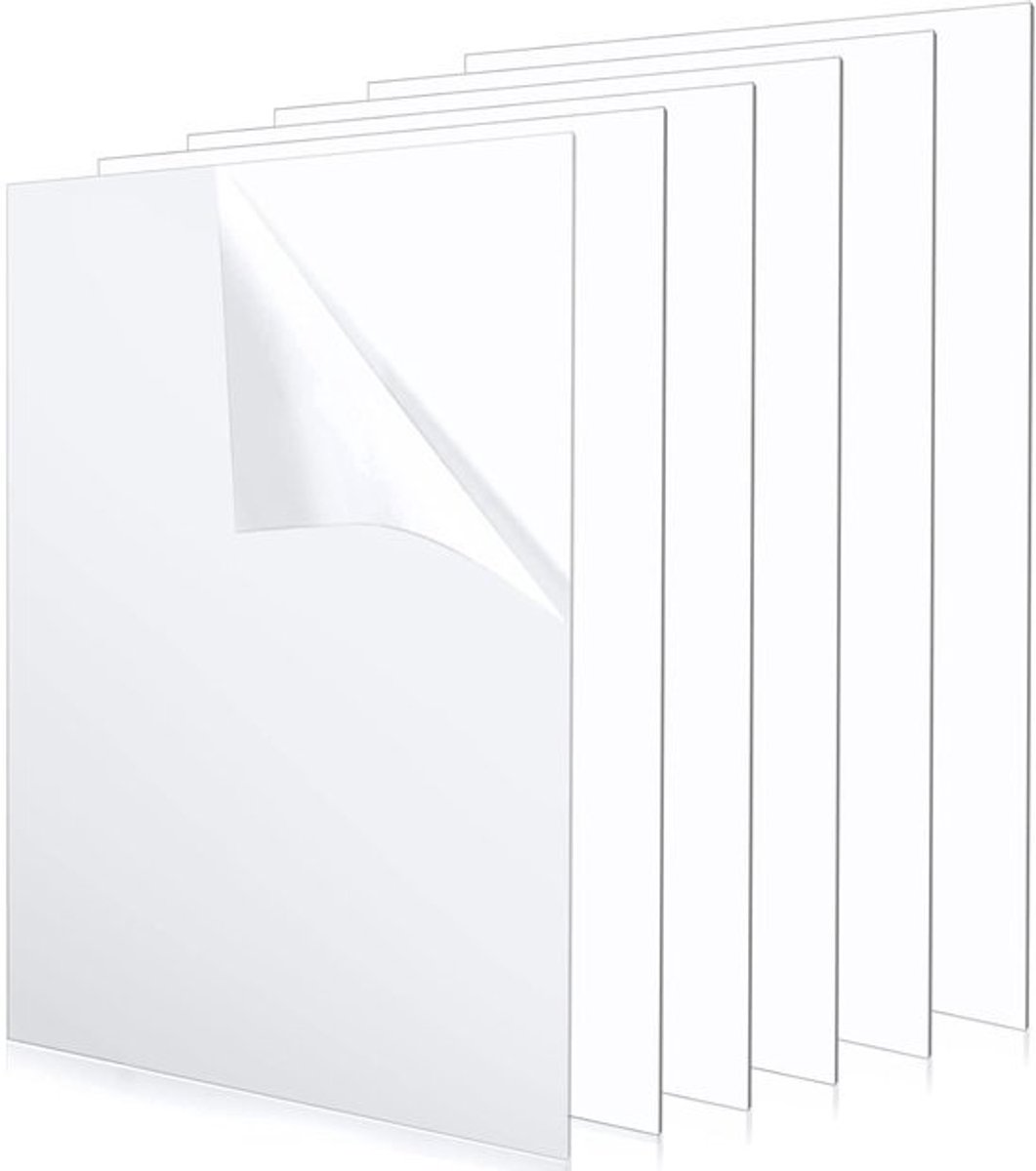 Transparante Acrylplaten 300 x 300 mm - 6 x 3 mm Dik voor DIY en Creatieve Klussen