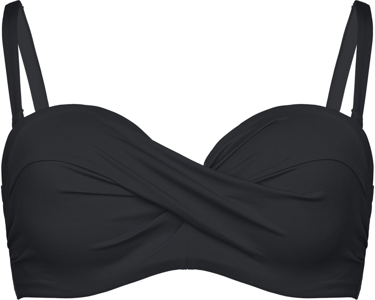 ESOTIQ Base - Bandeau-bikinitop - Zwart - Voor grotere cupmaten