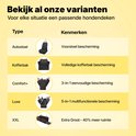 Tableau des variantes de housses pour voiture: siège auto, coffre, Comfort+, Luxe, XXL. Avec images de chaque type.