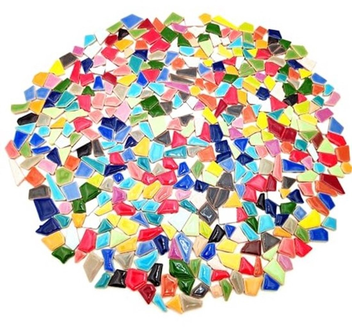 Onregelmatige keramische mozaïektegels 500 g - 0,5 x 2 cm voor doe-het-zelf mozaïek projecten en wanddecoratie