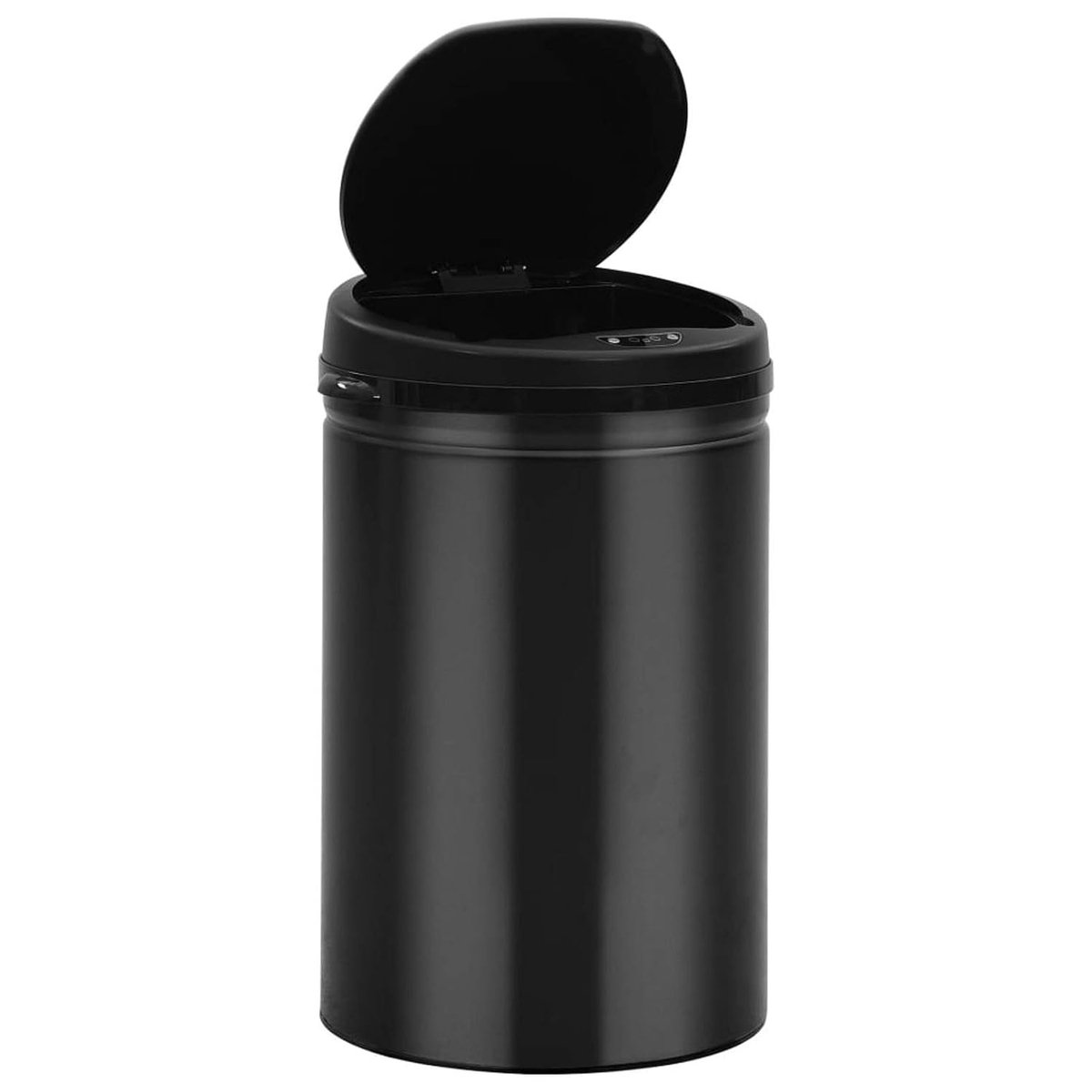 Automatische sensor-vuilnisemmer, afvalemmer, prullenbak, afvalemmer, afvalscheider, afvalcontainer, 30 l, koolstofstaal, zwart