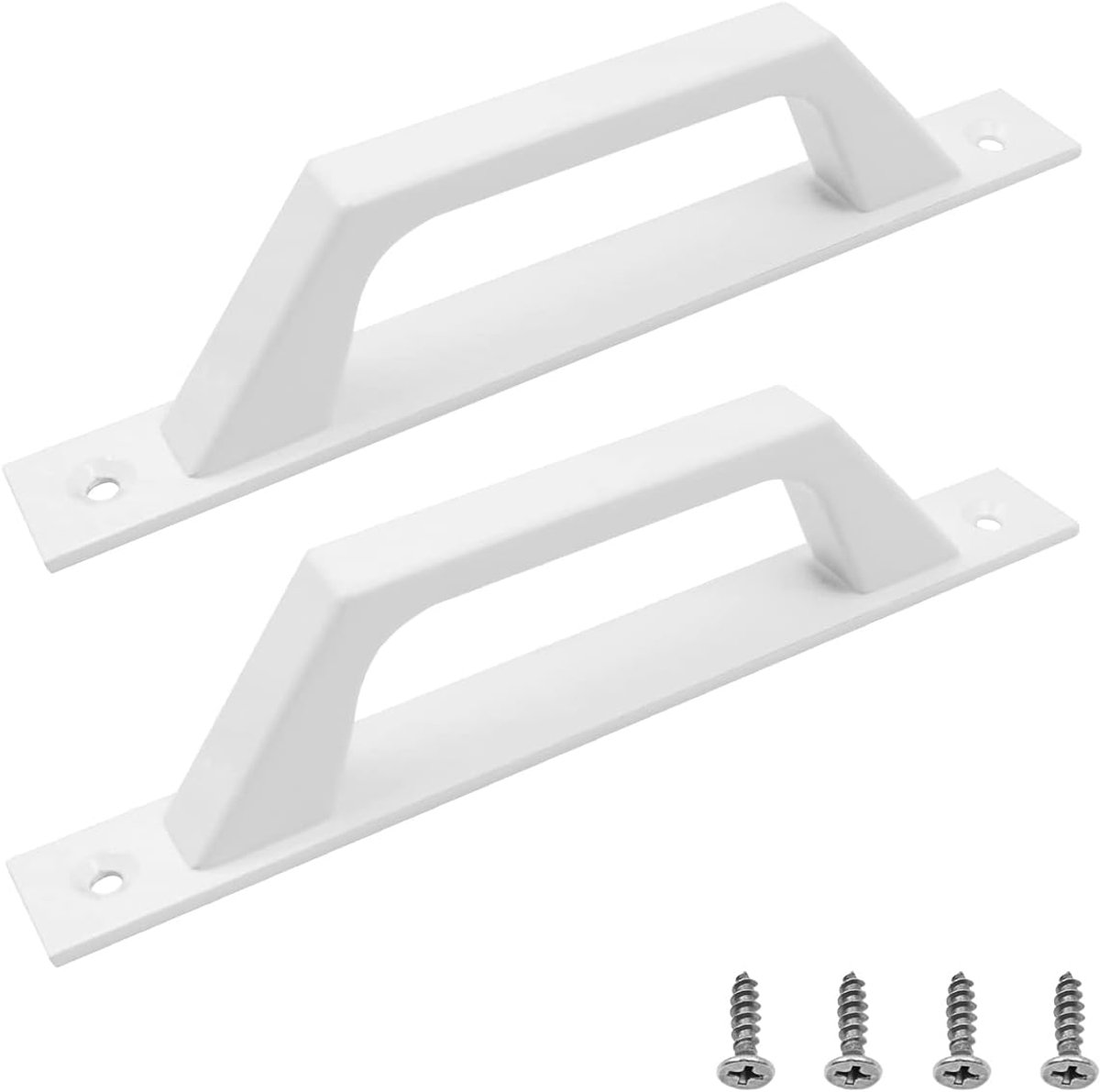 Schuifdeurgreep van aluminiumlegering; voor balkon, glazen deurgreep, badkamerkast, houten deurgreep, magazijndeur, tuindeurgreep, moderne metalen handgreep (wit)