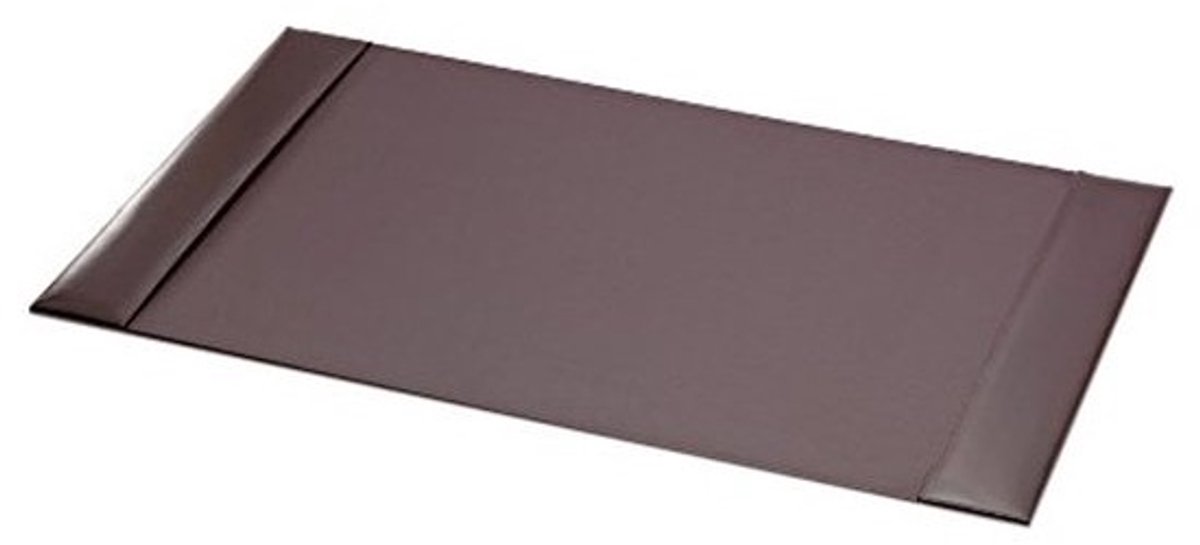 Bureauonderlegger van leervezelstof 76,2 x 45,7 cm - Donkerbruin - Professionele bureauaccessoire