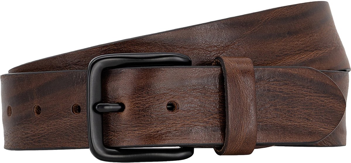 LINDENMANN leren heren riem - bruin