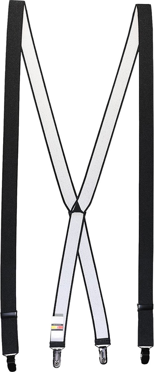 LINDENMANN heren bretels X-vorm - zwart