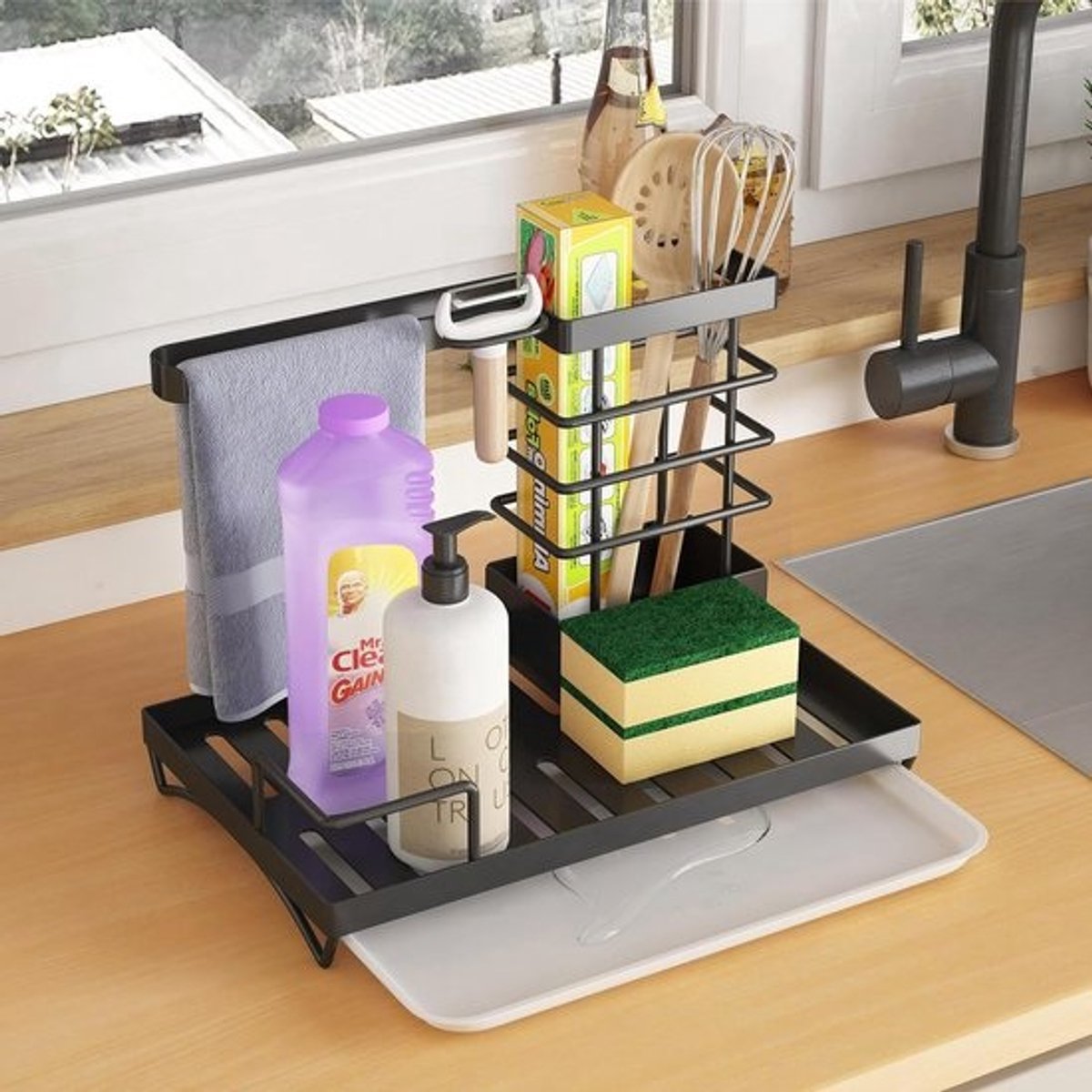 Spoelbak Organizer - Handige Keuken Caddy voor Gootsteen en Werkblad