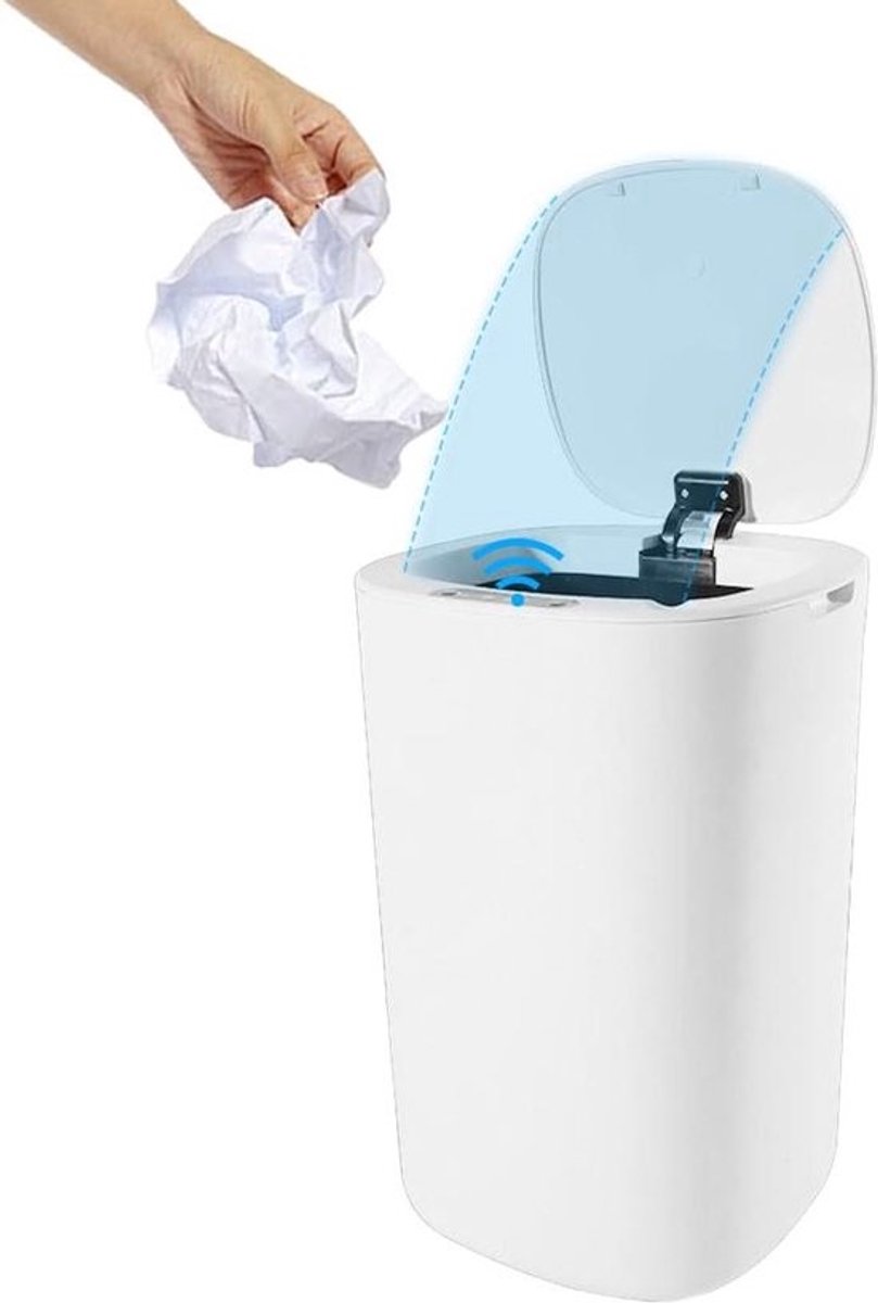 Prullenbak Elektrische 13L Vuilnisbak voor Keuken - Slimme Sensor Afvalbak Touchless Badkamer-Kantoor Met Deksel Waterdicht Intelligente Vuilnisemmer -A