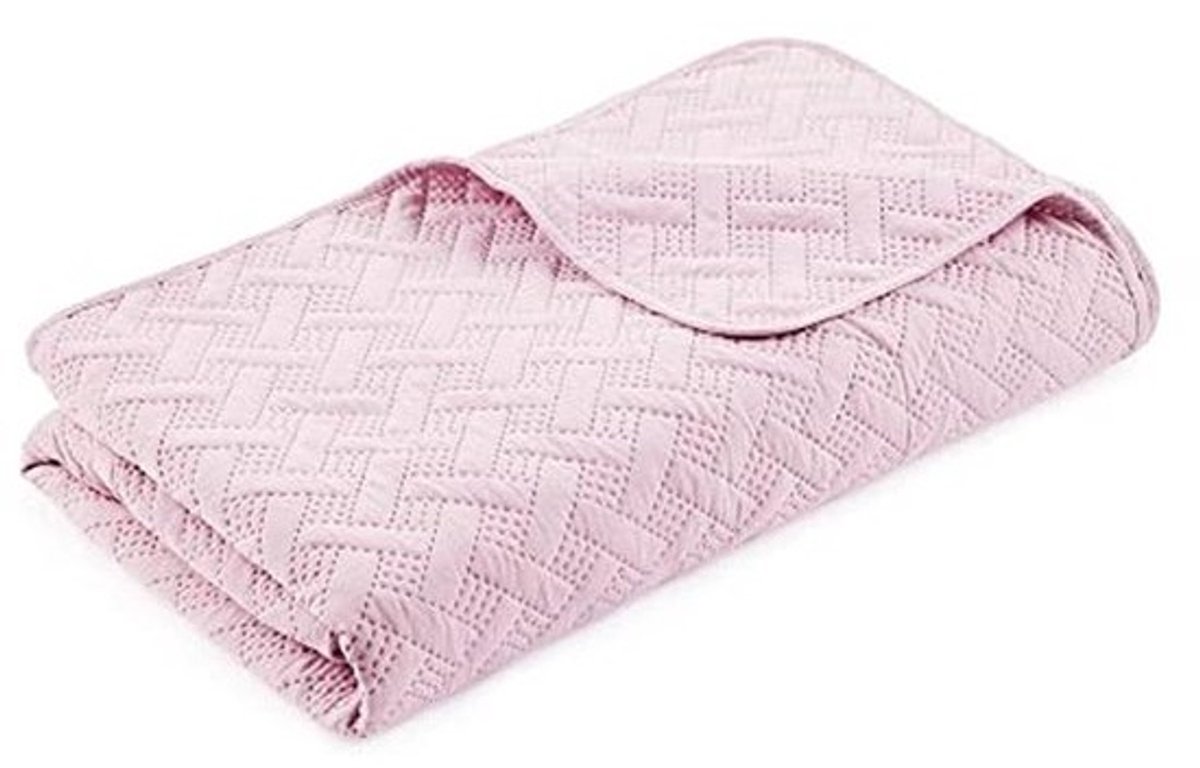 Gevlochten XXL Bedsprei met Gewatteerd Patroon in Trendy Kleuren