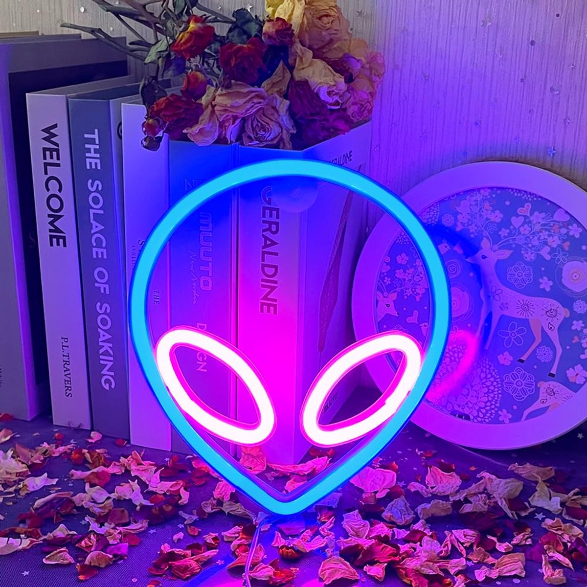 Lichtreclame, neonverlichting, decoratie, USB of batterijlicht, voor slaapkamer, kinderkamer, bar, speelkamer, verjaardag, kerstfeest, feest