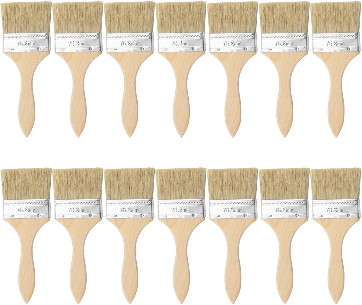 Set van 14 penselen Lasur Hout 205 x 75mm Lakkwartel voor lak, Lasurbuis voor buiten, schilderskwast Set, platte kwast penseelset schilder, voor kleuren, schilderen, werkplaats, tuinieren