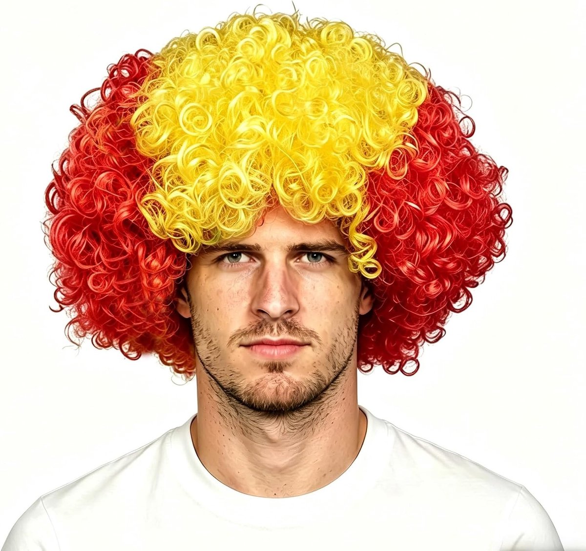 Kleurige Afro Peruk voor Carnaval en Kostuums - Perfect voor Feestjes en Thema-avonden