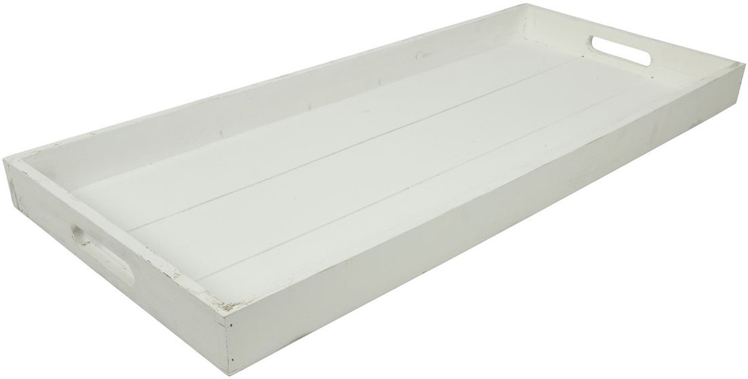 Countryfield dienblad Claudina L wit houten serveerblad 30x70cm.