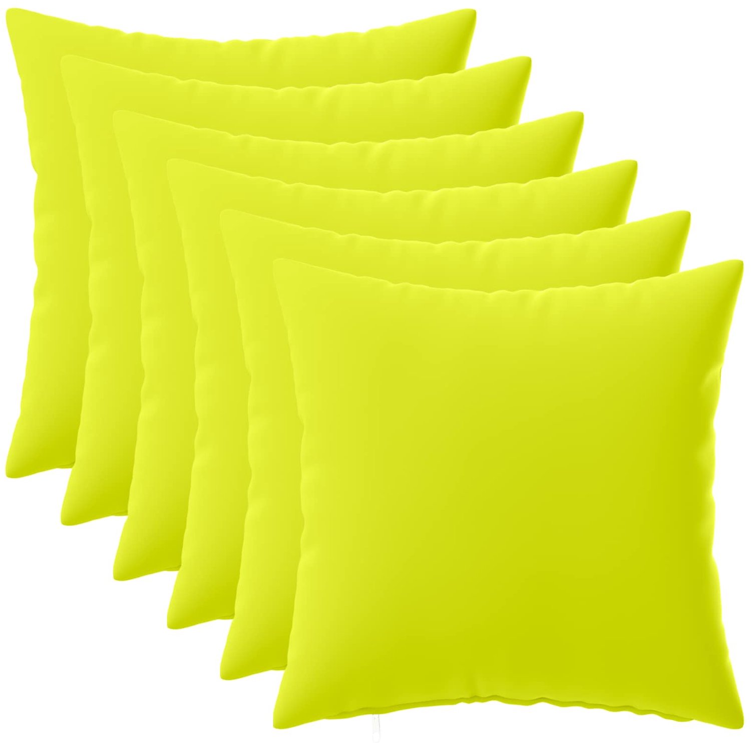 vidaXL Dekenkussen - 6 - st - HEERLEN - Heldere - Groen. - 40 - x - 40 - cm - Polyester Helder groen