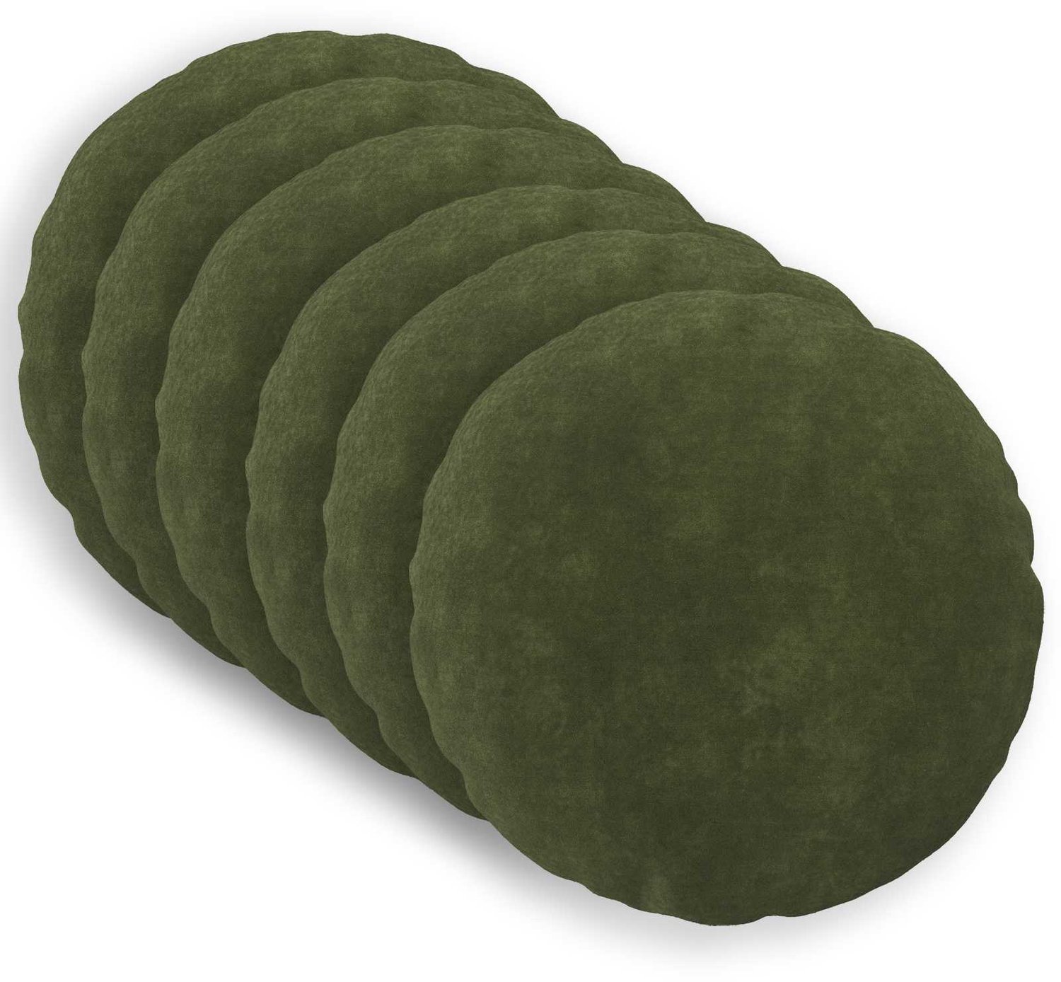 vidaXL Dekenkussen - 6 - st - HEERLEN - Groen - Diam. - 60 - cm - Microfiber - Fleece