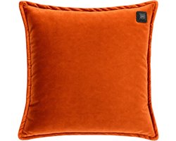 Warmpi Warmtekussen Fluweel Cognac – Draadloos Elektrisch Verwarmd Sierkussen – Inclusief 10.000 mAh Powerbank – Voorzien van 2 Infrarood Warmtepanelen aan de voorkant – 3 Warmtestanden – 45x45 cm