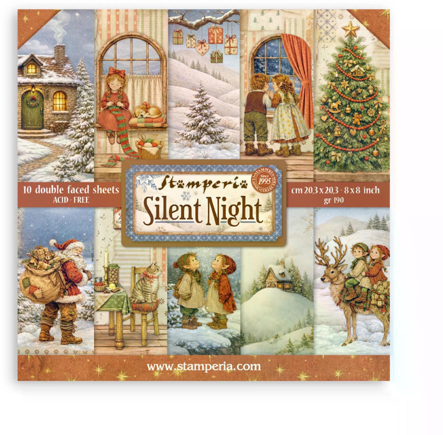Stamperia - Silent Night 8x8 Inch Paper Pack (SBBS148)