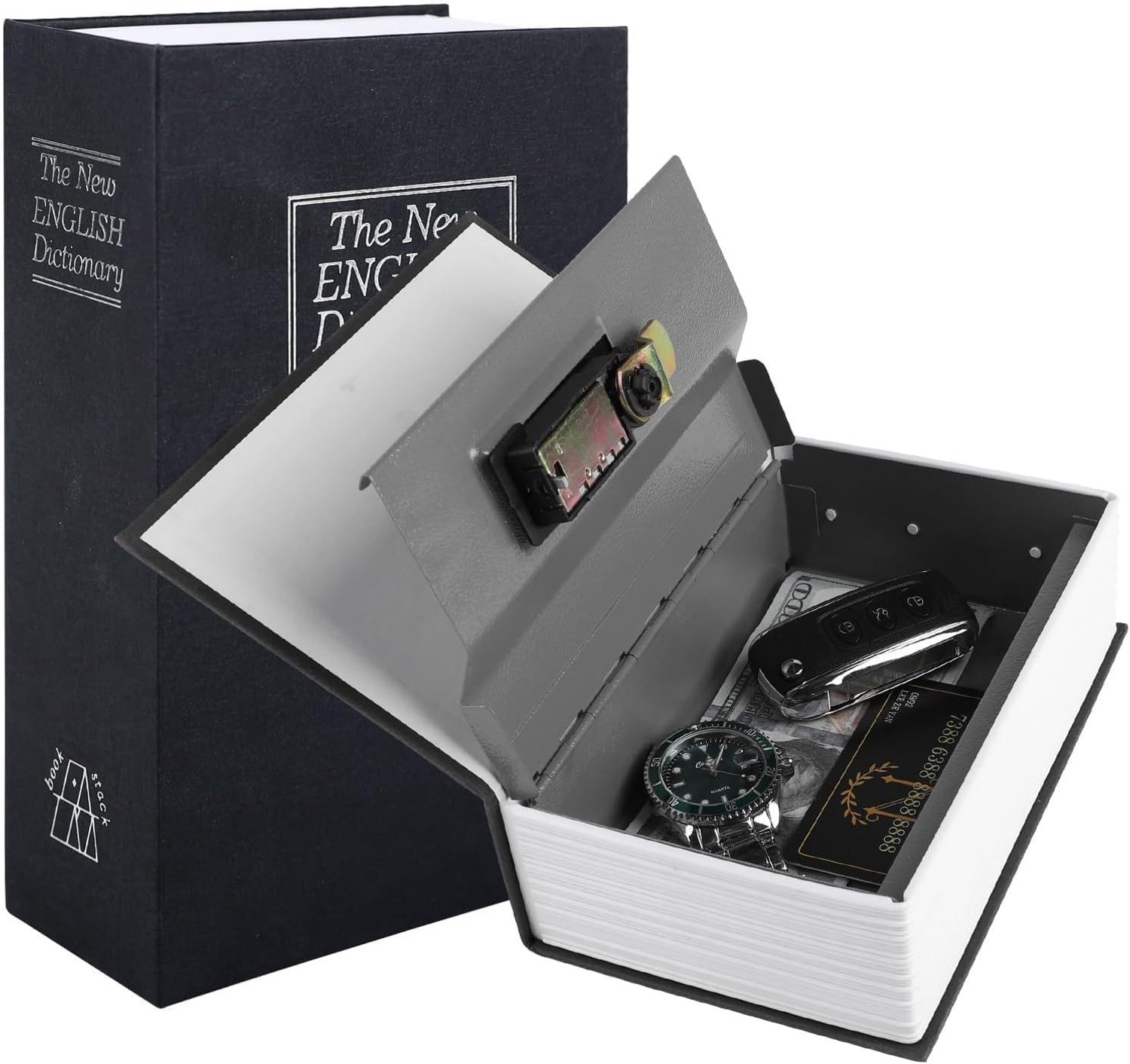 Safe Book - zwart - verborgen opbergplek - ideaal voor waardevolle spullen - Vemera