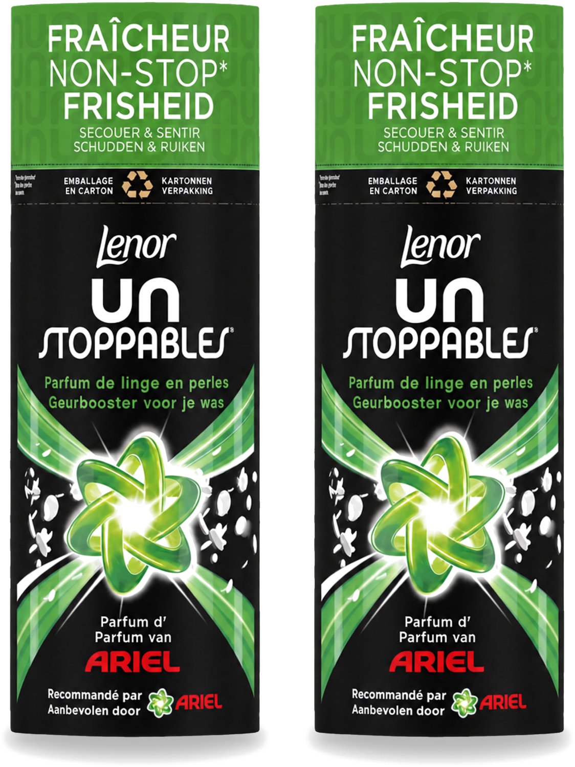 2 x Lenor Unstoppables – Geurbooster – Ariel – 13 Wasbeurten – 165 g - Voordeelverpakking - 2 stuks