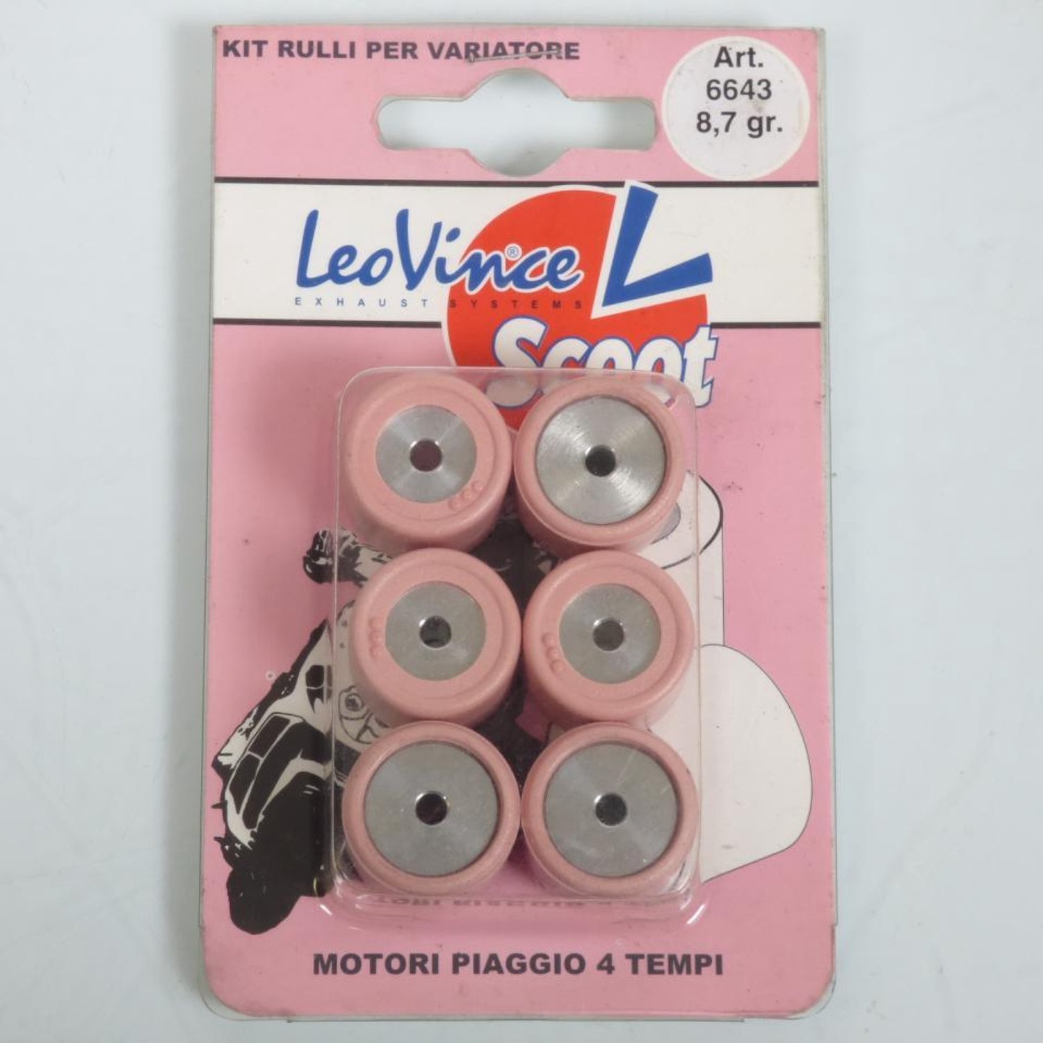 Variateurrol Leovince voor Scooter Piaggio 125 Vespa LXV 2006 tot 2010 19x17 8.7Grs Nieuw