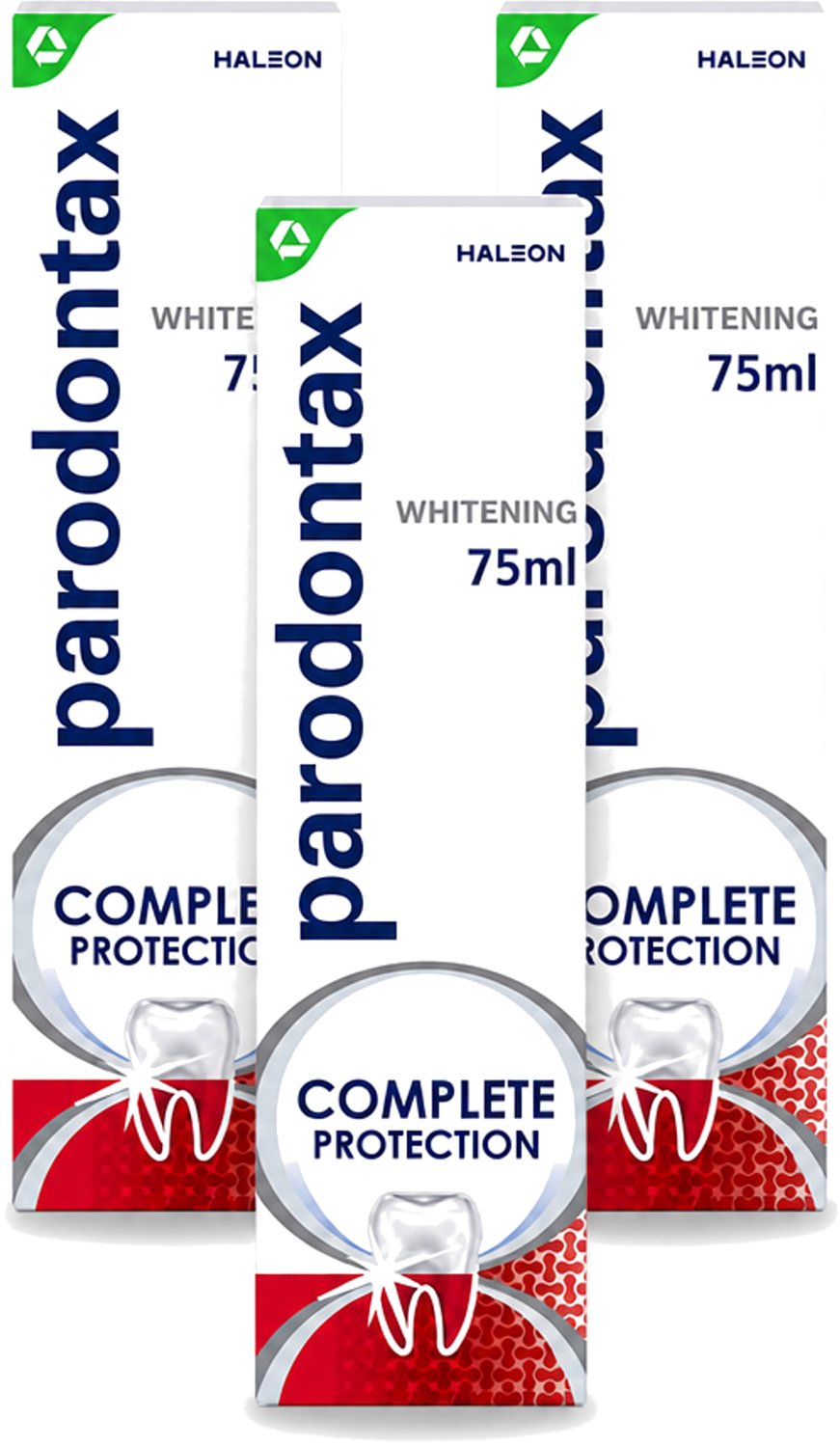 3 x Parodontax – Complete Protection Whitening – Tandpasta tegen Bloedend Tandvlees – 75 ml - Voordeelverpakking - 3 stuks