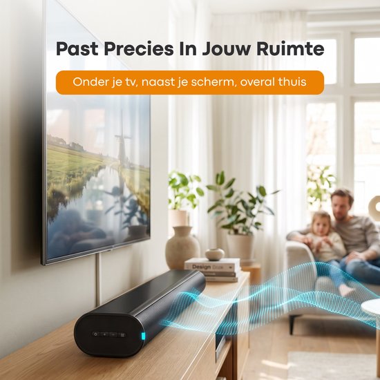 Vizual Soundbar – Soundbars voor TV – TV Speakers – Sound Bar – Soundbar met Bluetooth 5.3 – AUX – Compact 56 cm – Zwart — afbeelding 4
