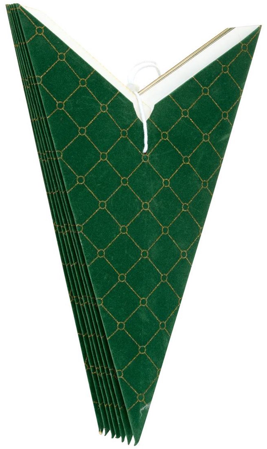 Feeric lights & Christmas Stervormige dennenboomversiering van rood en groen papier, 42 cm