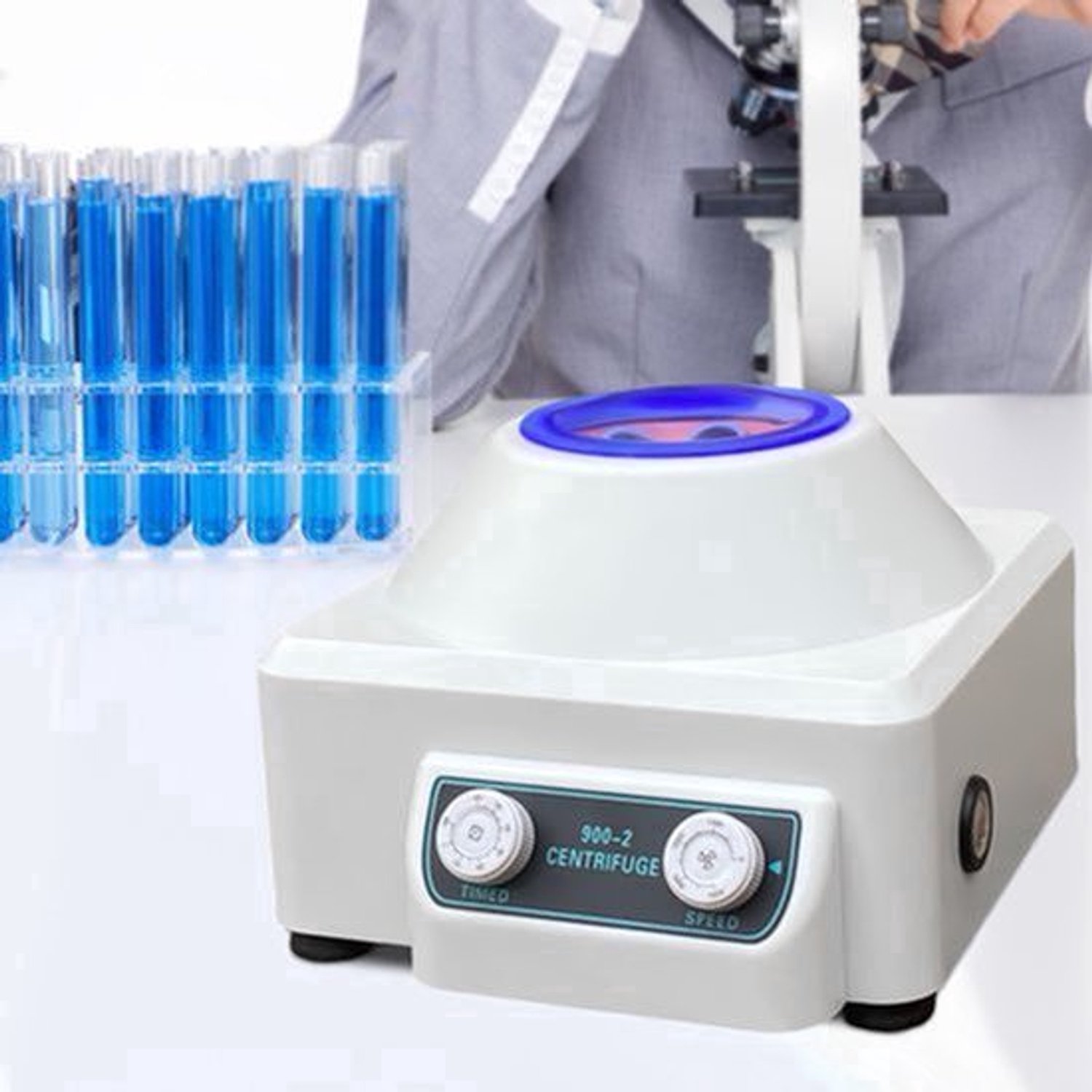 Microcentrifuge Desktop - 4000 RPM Snelheid - 2.5 Kg Gewicht - Laboratoriumapparaat - Voor Medisch En Biochemisch Gebruik