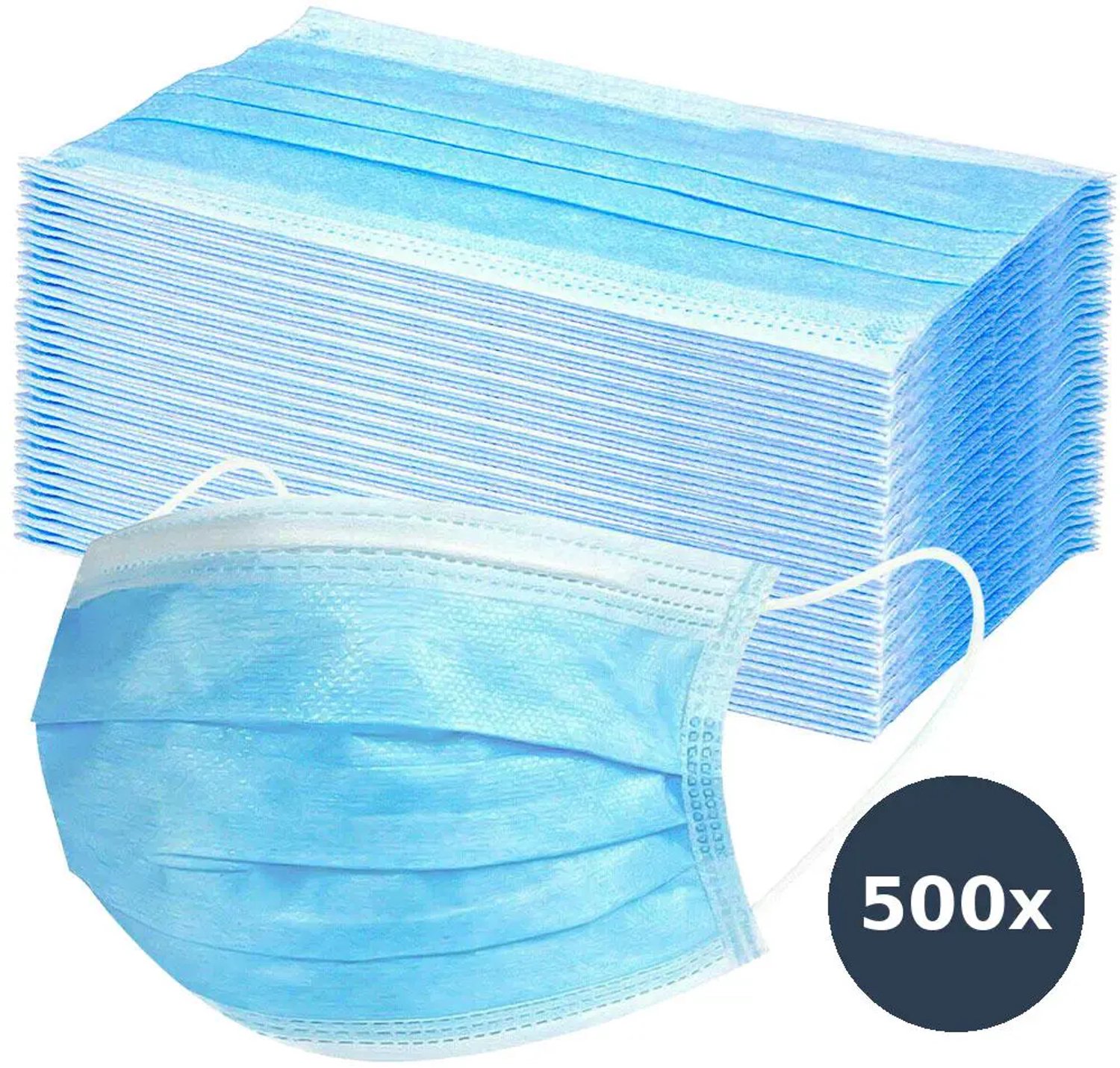 Savomec® 10x50 Mondkapjes Wit Type IIR - 3-laags mondmaskers met 90-95% beschermingsgraad
