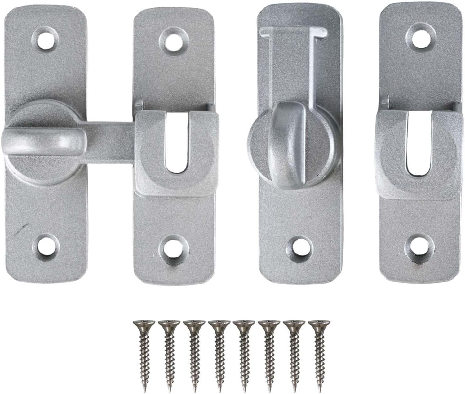 Deurslot deurgrendel - 90/180° universeel - robuust aluminium - ideaal voor binnen- en buitendeuren - Homevero