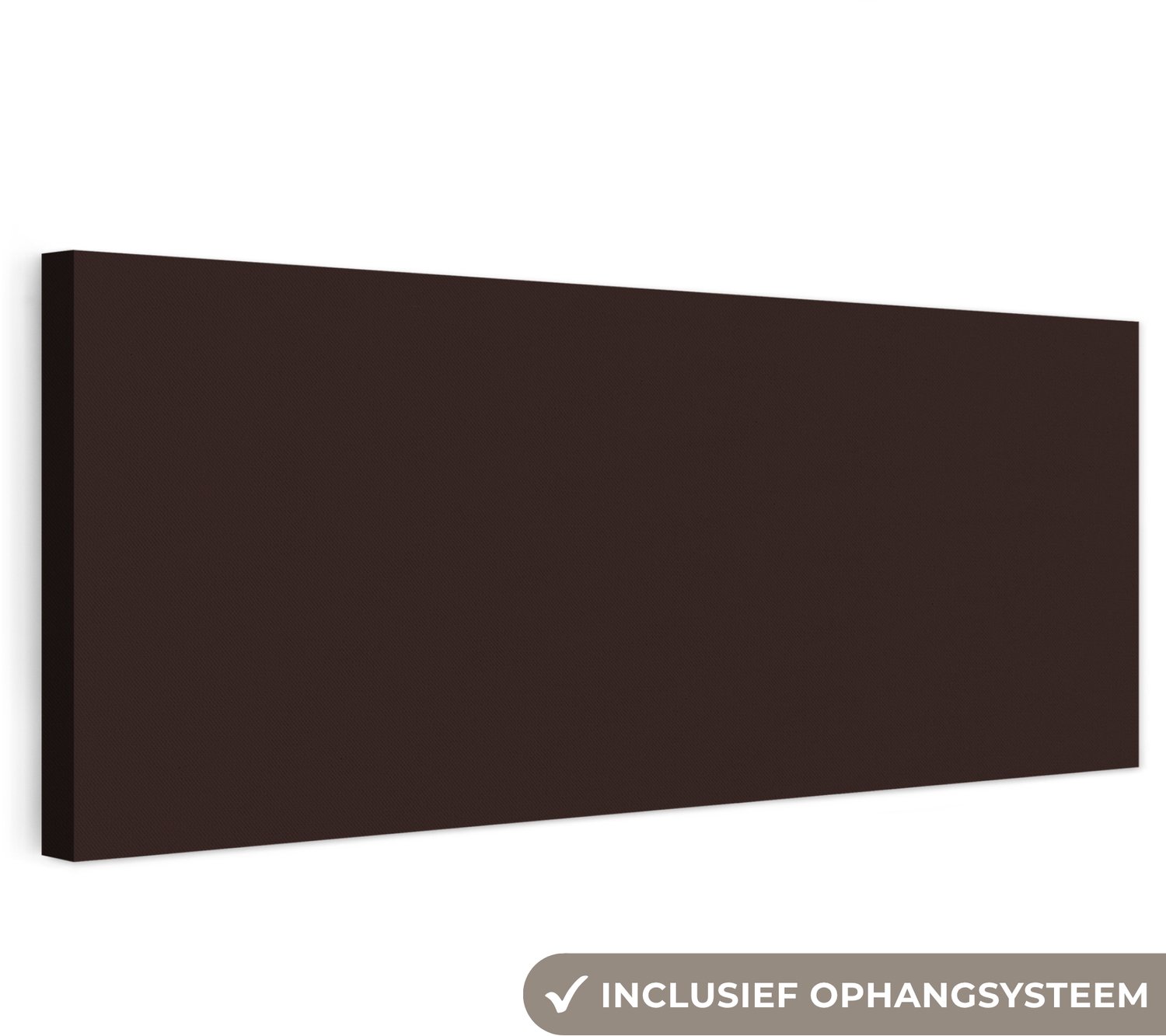 Canvas schilderij 120x40 cm - Exclusieve wanddecoratie Deep - Obsidian - Bruin - Muurdecoratie woonkamer - Slaapkamer decoratie - Kamer accessoires - Schilderijen op canvas