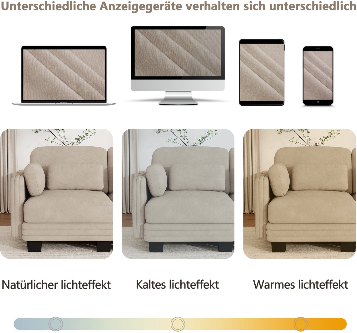 STILVORA Hoekbank 2-Zits 176 x 143 x 88 cm - Modulair met Voetenbank en Verplaatsbare Kussens - Voor Woonkamer en Appartement - Chenille - Lichtbruin