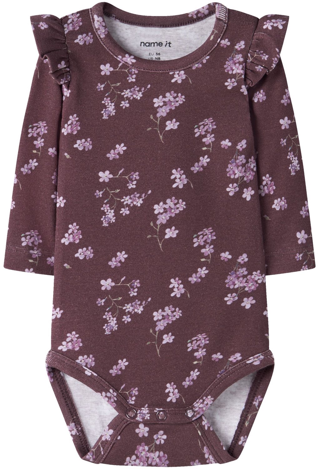 NAME IT Romper Lange Mouwen Rib Catawba Grape1